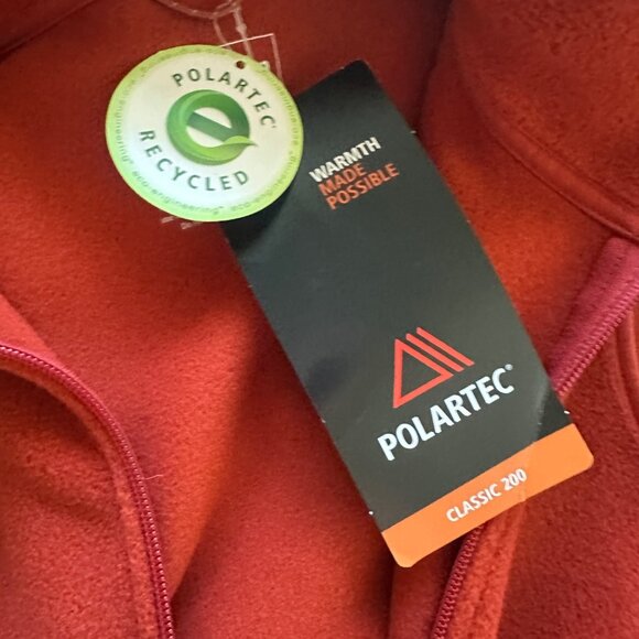 L.L Bean Polartec Fleece Full Zip Vest Womens Size S Outdoors Hiking Fall Rust - Picture 3 of 5